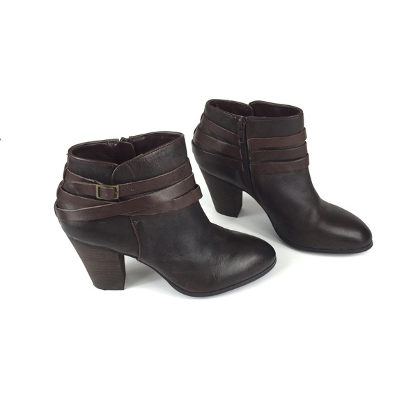 Arturo Chiang Shoes - Arturo Chiang Booties Leather Boots Brown Size 9